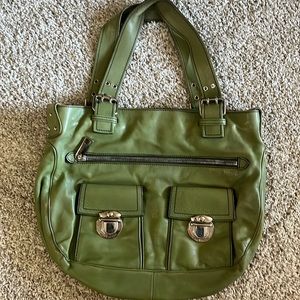 Marc Jacobs handbag Leather Green double handles front pockets